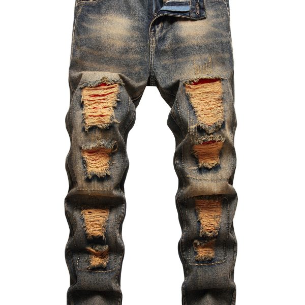Men's Fashion Straight Jeans - Comfortable, Nostalgic Style for Casual Wear (L3006Nostalgia)
